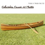 K080M Wooden Canoe With Ribs Curved Bow Matte Finish 12 ft 